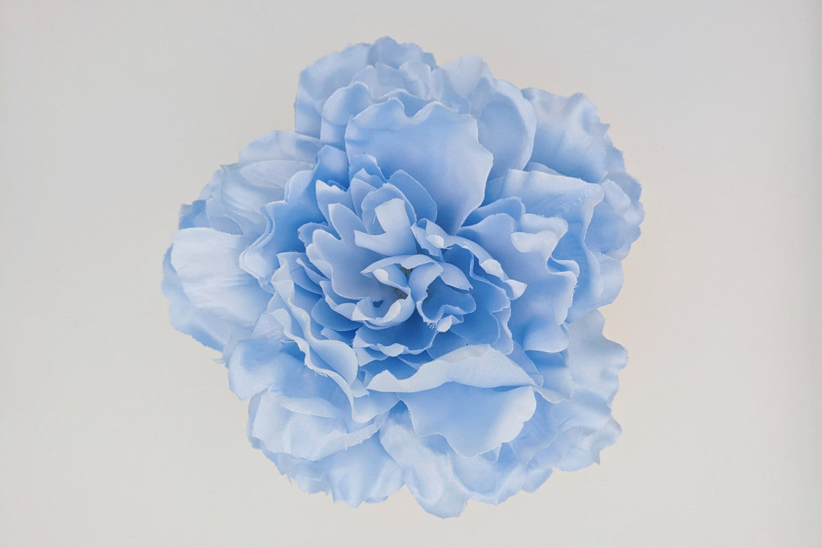 Flor flamenca para mujer peonia celeste - SolFlamenca