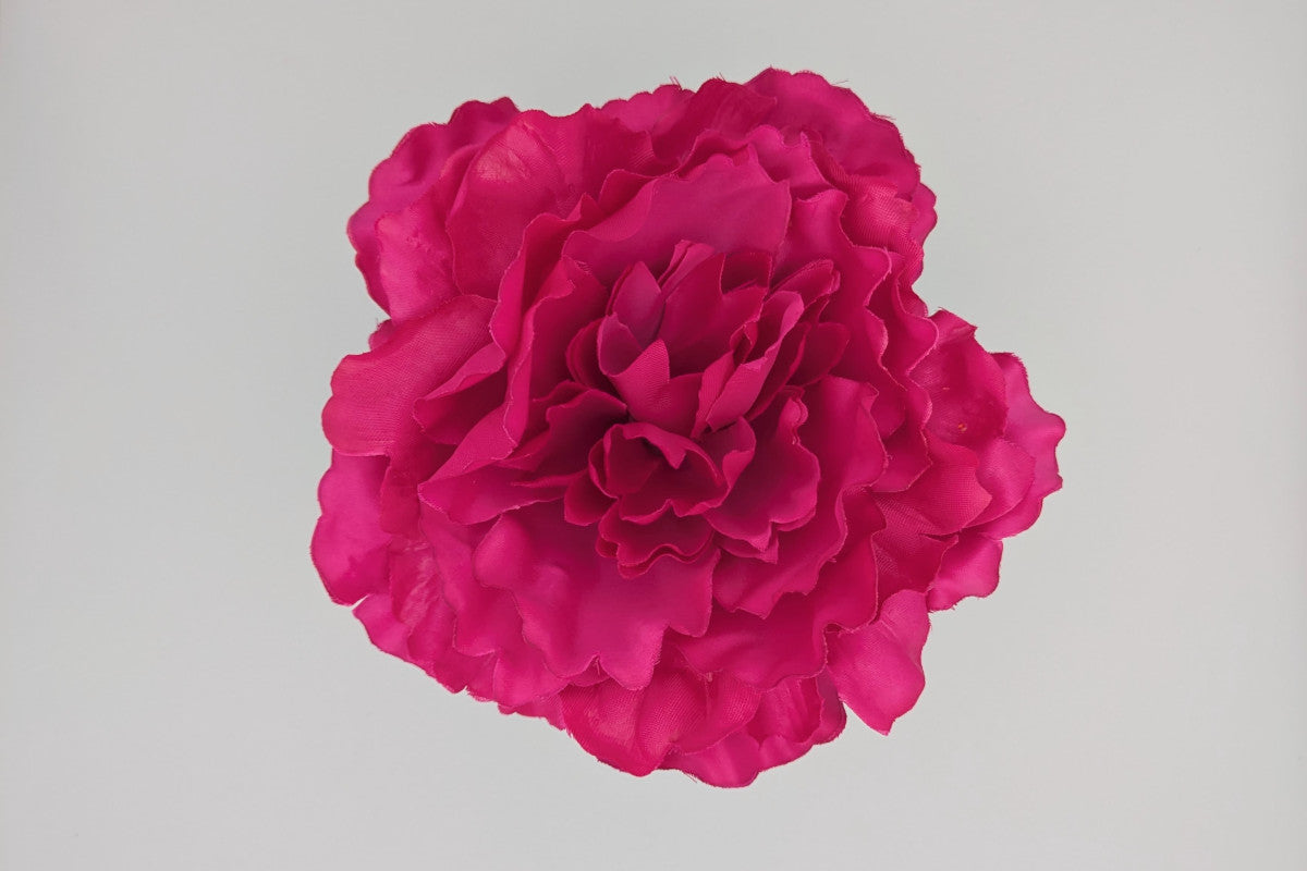 Flor estilo peonía color fucsia para flamenca mujer - SolFlamenca