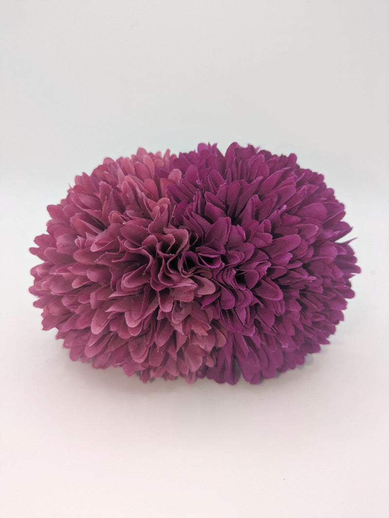 Flor flamenca estilo margarita en color malva empolvado, perfecta para niñas en ferias y eventos - SolFlamenca