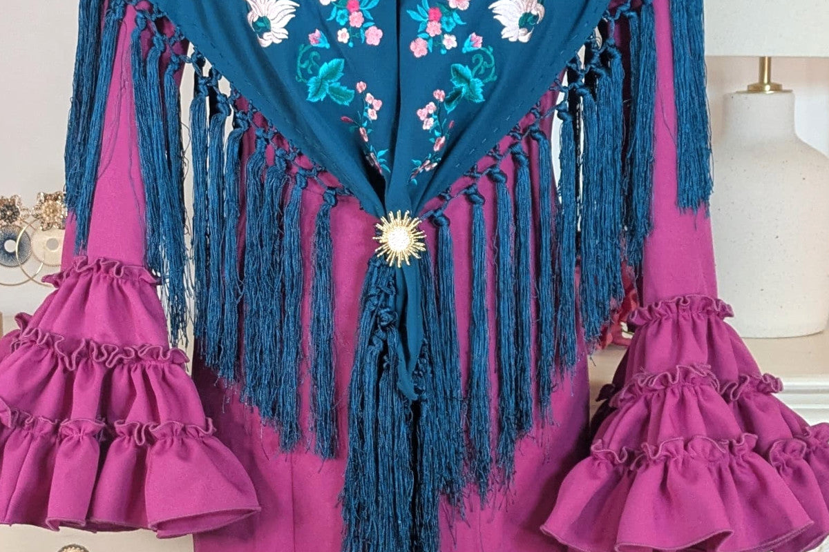 Broches para mantoncillos de flamenca de mujer - SolFlamenca