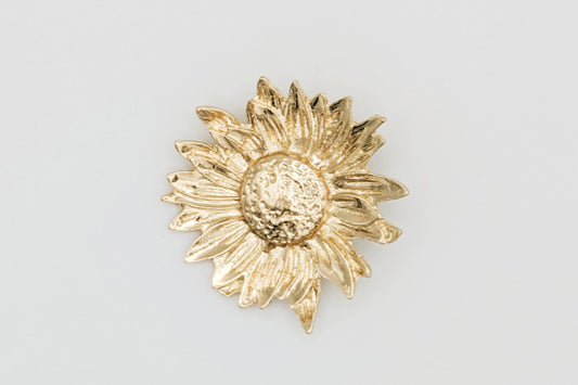 Broche para Mantón de Flamenca con Diseño de Girasol Dorado, Accesorio para Moda Flamenca en Ferias y Romerías - SolFlamenca