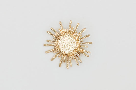 Broche para Mantón de Flamenca con Diseño de Sol Dorado, Accesorio para Moda Flamenca en Ferias y Romerías - SolFlamenca