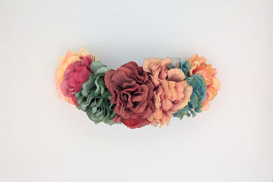 Diadema de Claveles de Colores para Flamenca - SolFlamenca