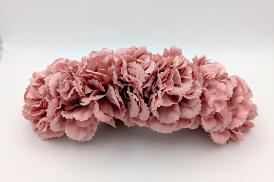  Diadema de claveles en color rosa maquillaje para flamenca, perfecta para ferias y romerías - SolFlamenca