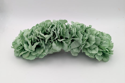 Diadema de Claveles Verde Jabonoso para Flamenca - SolFlamenca