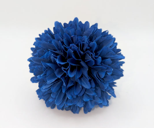 Flor flamenca estilo margarita en azul eléctrico para niña - SolFlamenca
