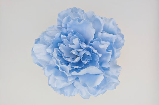 Flor flamenca para mujer peonia celeste - SolFlamenca