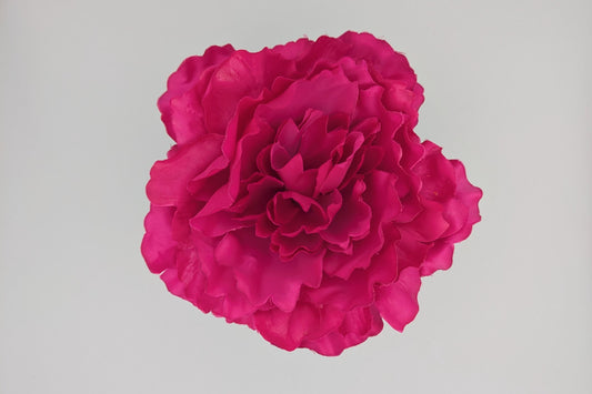 Flor estilo peonía color fucsia para flamenca mujer - SolFlamenca