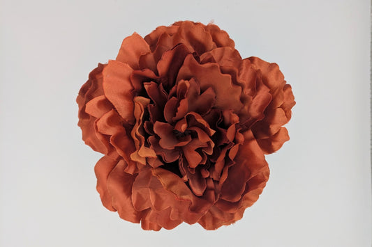 Flor Flamenca Peonía en Color Teja - SolFlamenca