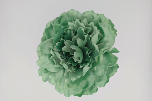 Flor flamenca para mujer peonia verde jabonoso- SolFlamenca